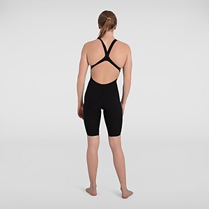 Damen Fastskin LZR Pure Valor Openback Kneeskin in Schwarz
