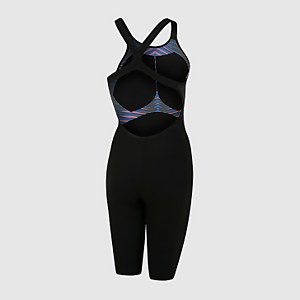 Damen Fastskin LZR Pure Valor Openback Kneeskin in Schwarz