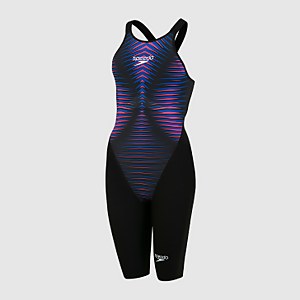 Damen Fastskin LZR Pure Valor Openback Kneeskin in Schwarz