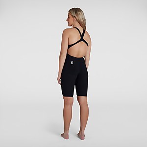 Damen Fastskin LZR Pure Valor Openback Kneeskin in Schwarz