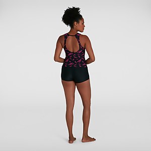 Women's Boom Logo Allover Tankini Black