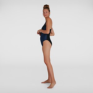 Maillot de bain Femme Boom Logo Placement Dos nageur Noir