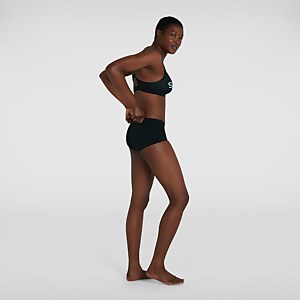 Damen Boom Logo Placement Bikini in Schwarz