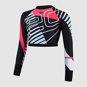 Maillot de bain avec manches longues Placement Long Sleeve Wrap Back Top