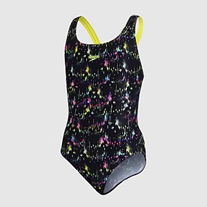 Maillot de bain Fille Digital Placement Leaderback Noir
