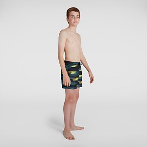 Boys' Printed 13" Watershort Black