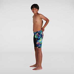 Jungen Digital Placement Schwimmhose in Schwarz
