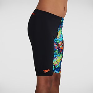 Jungen Digital Placement Schwimmhose in Schwarz