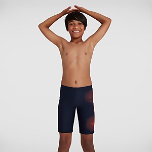 Jungen Tech Placement Schwimmhose in Marineblau