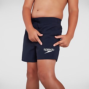 Klassische Badeshorts 33 cm Schwarz für Jungen