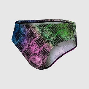 Slip de bain Homme 8 cm Allover Noir
