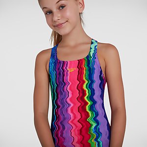 Maillot de bain Fille Digital Allover Medalist Multicolore