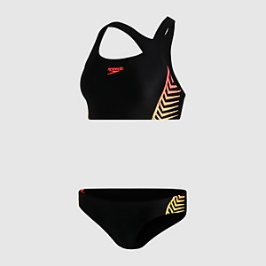 Damen Placement Bikini in Schwarz