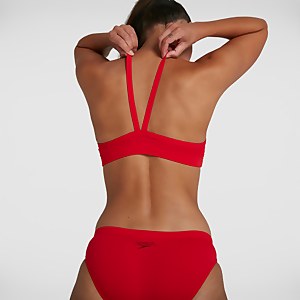 Damen Essential Endurance+ Thinstrap Bikini Rot