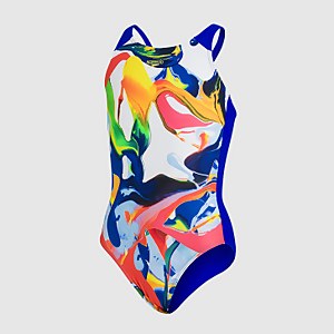 Maillot de bain Fille Digital Placement Pulseback Blanc