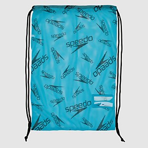 Unisex Printed Mesh Bag Blue