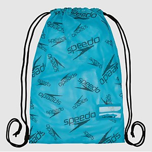 Unisex Printed Mesh Bag Blue