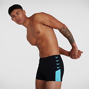 Herren Boom Logo Splice Aquashorts in Schwarz