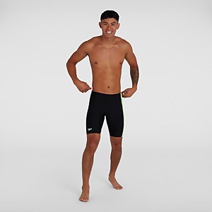 Herren Colourblock Schwimmhose in Schwarz