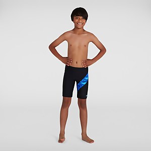 Boy's Digital Allover Cross Panel Jammer Black
