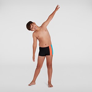 Jungen Colourblock Aquashorts in Schwarz