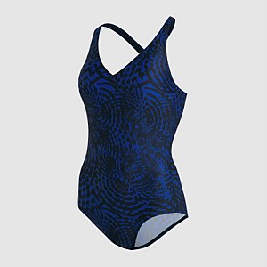 Damen Lexi Badeanzug mit Print in Schwarz