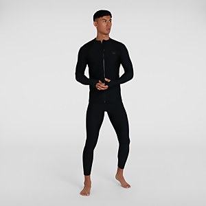 T-shirt rashguard Femme Essential Zippé sur le devant Noir