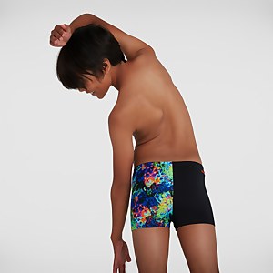 Boxer de bain Garçon Digital Placement Noir