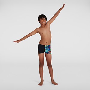Boy's Digital Placement Aquashort Black - 5-6