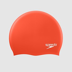 Bonnet de bain Unisexe Uni Moulé Silicone Orange