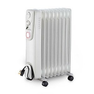 Arlec Electric Oil Filled Heater Free Standing in White - 2000W | Homebase