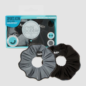 MP X Invisibobble® Reflective Power Sprunchie – Crna/ledeno plava – 2 PAK