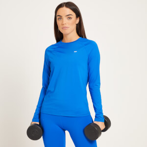 Дамско спортно горнище с дълъг ръкав на MP - наситено синьо
