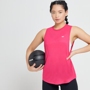 MP ženska majica bez rukava za trening s velikim izrezom – magenta
