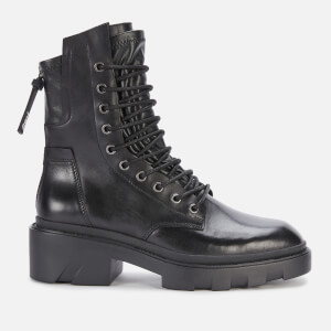 Ash Women's Madness Leather Lace Up Boots - Black - UK 3