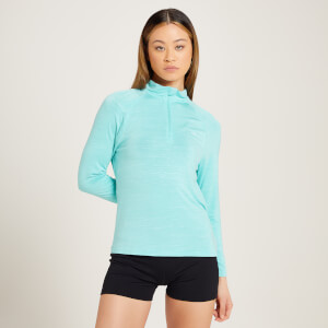 MP Women's Performance Training 1/4 Zip Top - Arctic Blue Marl with White Fleck - XXS