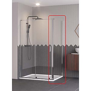 Bathstore Oyster 900mm Side Panel for Pivot Door (6mm Glass)