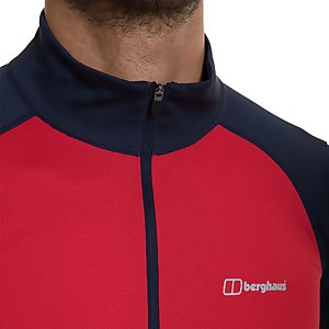 Men's Tech Tee Long Sleeve Zip 2.0 - Red / Blue