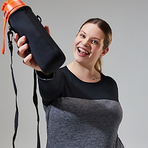 Long Sleeve Voyager Tech T-Shirt für Damen - Dunkelgrau/Schwarz