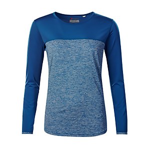 Women's Voyager Tech Tee Long Sleeve Crew - Blue - 8