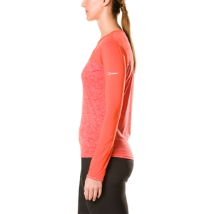Women's Voyager Tech Tee Long Sleeve Crew - Red