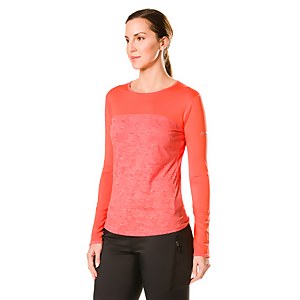 Women's Voyager Tech Tee Long Sleeve Crew - Red - 8