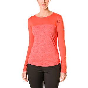 Women's Voyager Tech Tee Long Sleeve Crew - Red