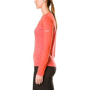 Women's Voyager Tech Tee Long Sleeve Crew - Red