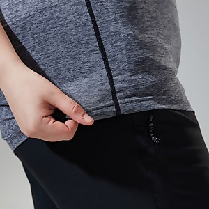 Women's Voyager Tech Tee Short Sleeve Crew - Dark Grey / Black