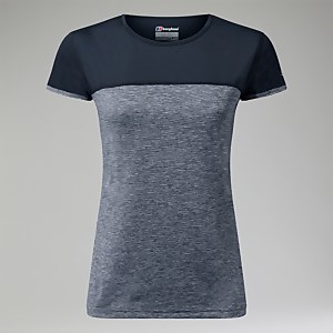 Women's Voyager Tech Tee Short Sleeve Crew - Dark Grey / Black
