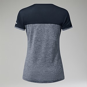 Women's Voyager Tech Tee Short Sleeve Crew - Dark Grey / Black