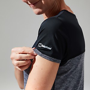 Women's Voyager Tech Tee Short Sleeve Crew - Dark Grey / Black