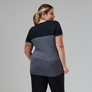 Women's Voyager Tech Tee Short Sleeve Crew - Dark Grey / Black