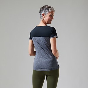 Women's Voyager Tech Tee Short Sleeve Crew - Dark Grey / Black